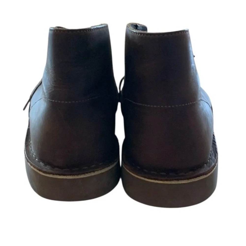 Clarks Desert Boots Mens 10.5 Brown Leather Dark Academia Rugged‎ Gorpcore